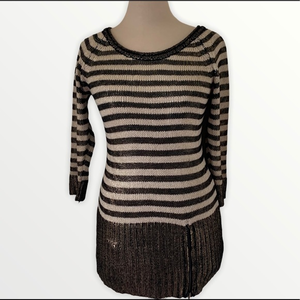 Arden B striped Metallic sweater‎
